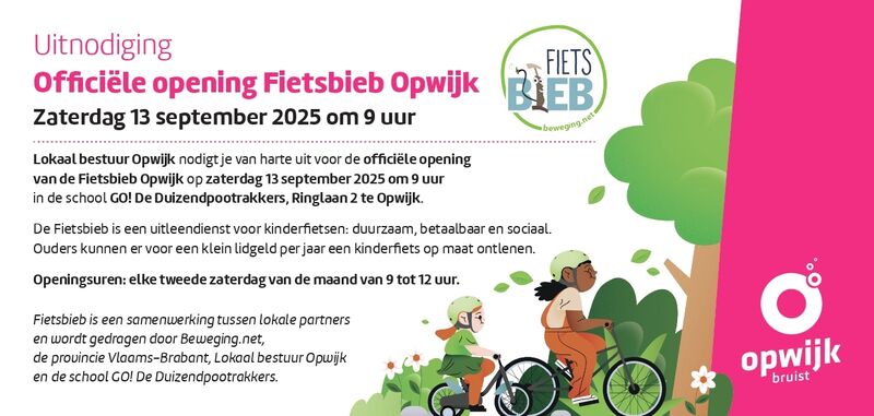 Opwijk uitnodiging Fietsbieb 2025